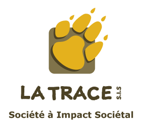 Logo la trace S.I.S médiation animal avec une patte de chien de couleur jaune doré