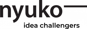 Logo Nyuko, texte de couleur noir